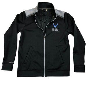 Under Armour Mens Air Force Jacket Small Full Zip Activewear Outdoors Black Casu